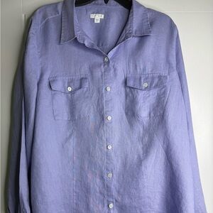 J. Jill Lavender Button-Up Blouse